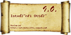 Istvánfi Ottó névjegykártya